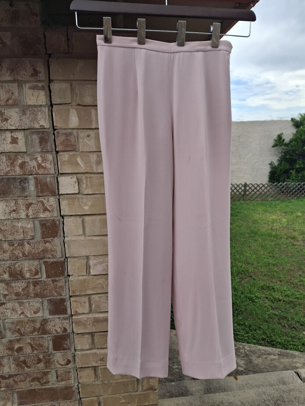 Carlisle Vintage Blush Pink Pant Suit Set– Blazer & Wide Leg Pants Women Size 6 - Picture 12 of 16